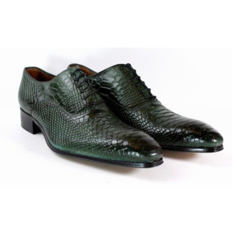 George Green Crocodile Printed Calfskin Oxford